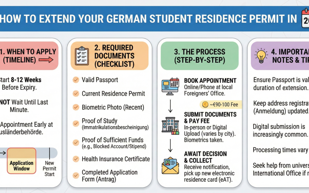 How to Extend Your German Student Residence Permit in 2026