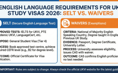 English Language Requirements for UK Study Visas 2026: SELT vs. Waivers
